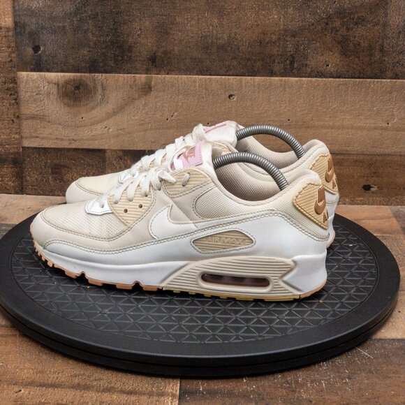 NIKE AIR MAX 90 WOMENS ATHLETIC SHOES RETRO SNEAKERS LIGHT BROWN LOW SIZE 10.5 - Picture 5 of 9